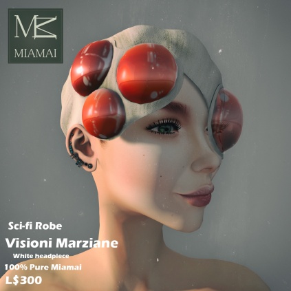 Miamai_VisioniMarziane_Sci-fi Robe_White headpiece AD3 [416032]
